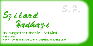 szilard hadhazi business card